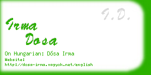 irma dosa business card